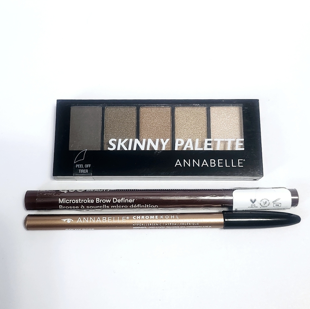 Palette Fall Khaki eyeshadow Goldy Rose eyeliner Auburn Microstroke Brow Definer